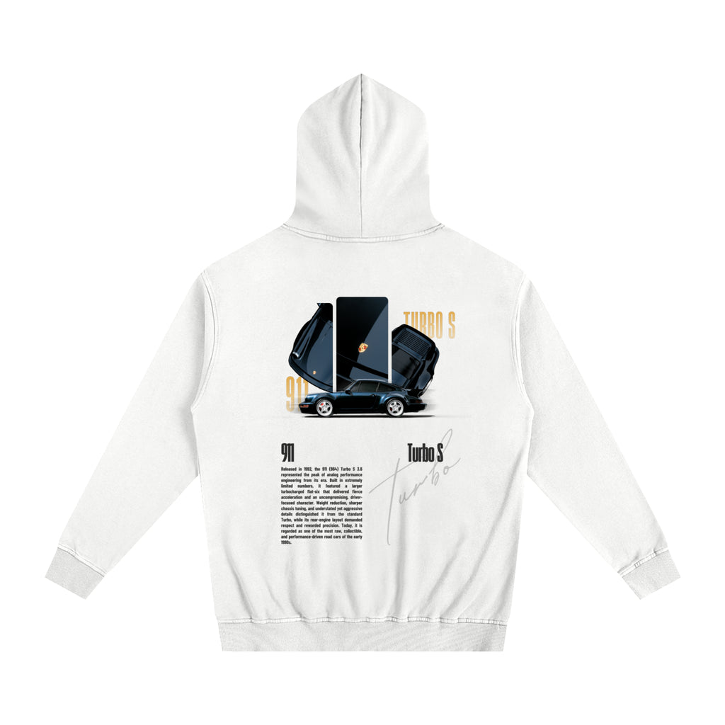 911 Turbo Heavyweight Cotton Hoodie White