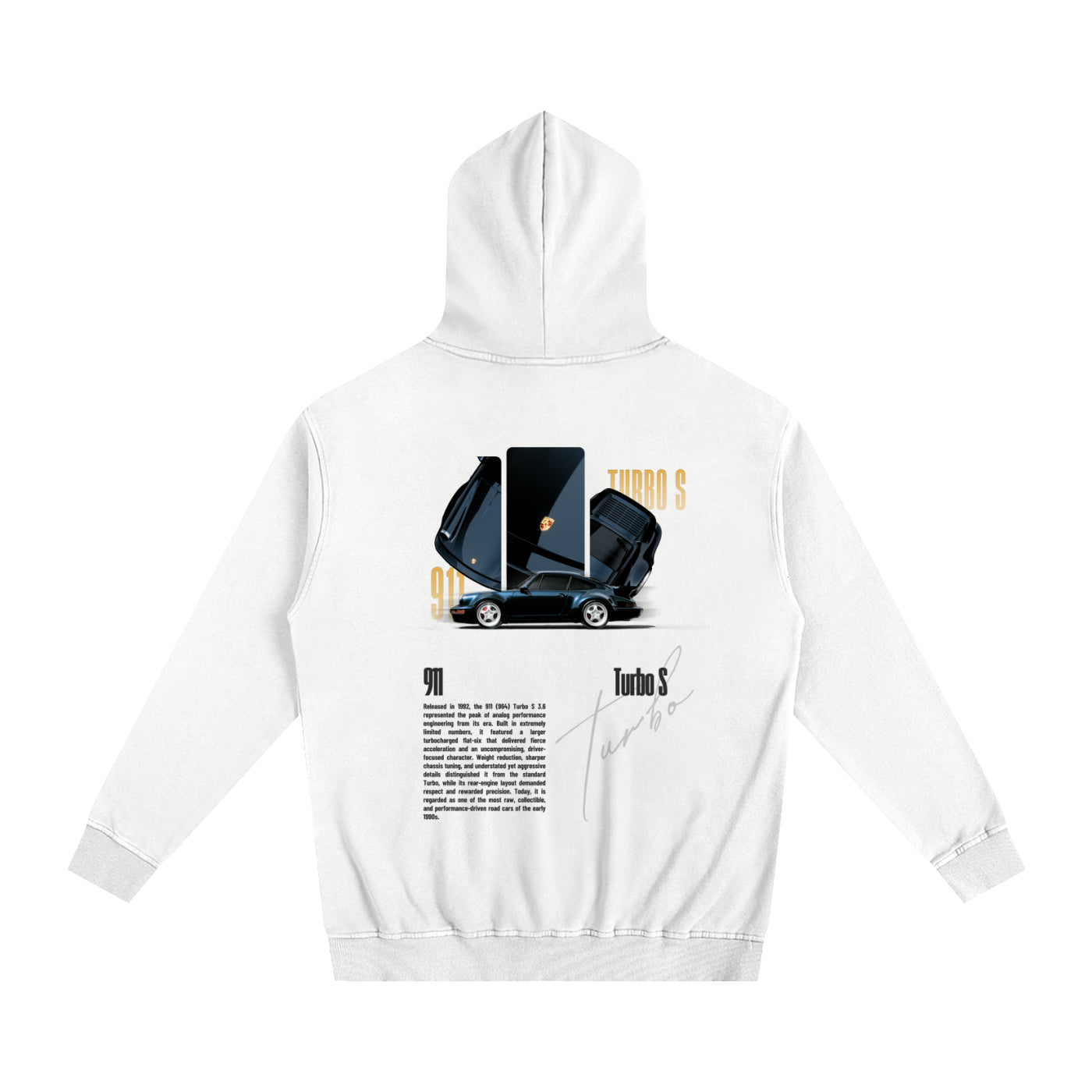 911 Turbo Heavyweight Cotton Hoodie White