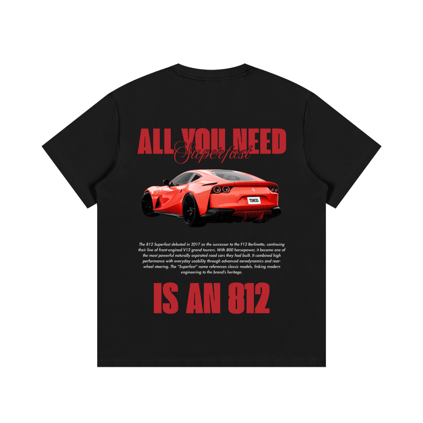 All You Need is 812 Cotton Tee Black