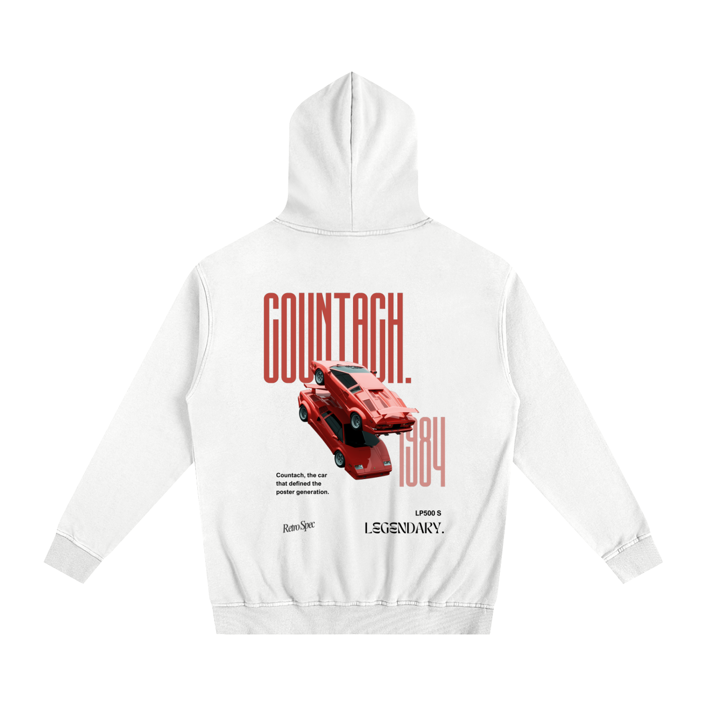 Countach Heavyweight Cotton Hoodie White