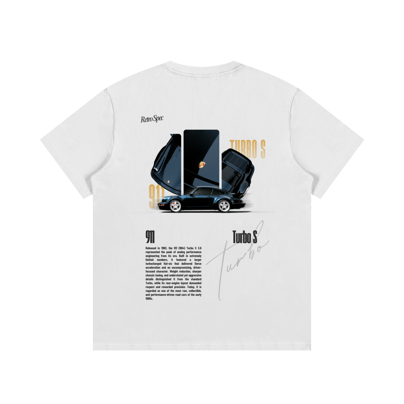 911 Turbo Cotton Tee White