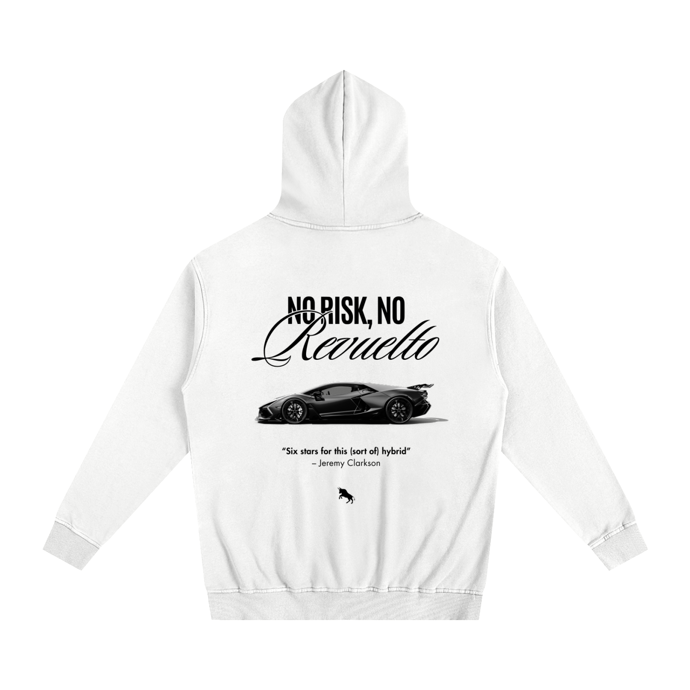 No Risk Heavyweight Cotton Hoodie White