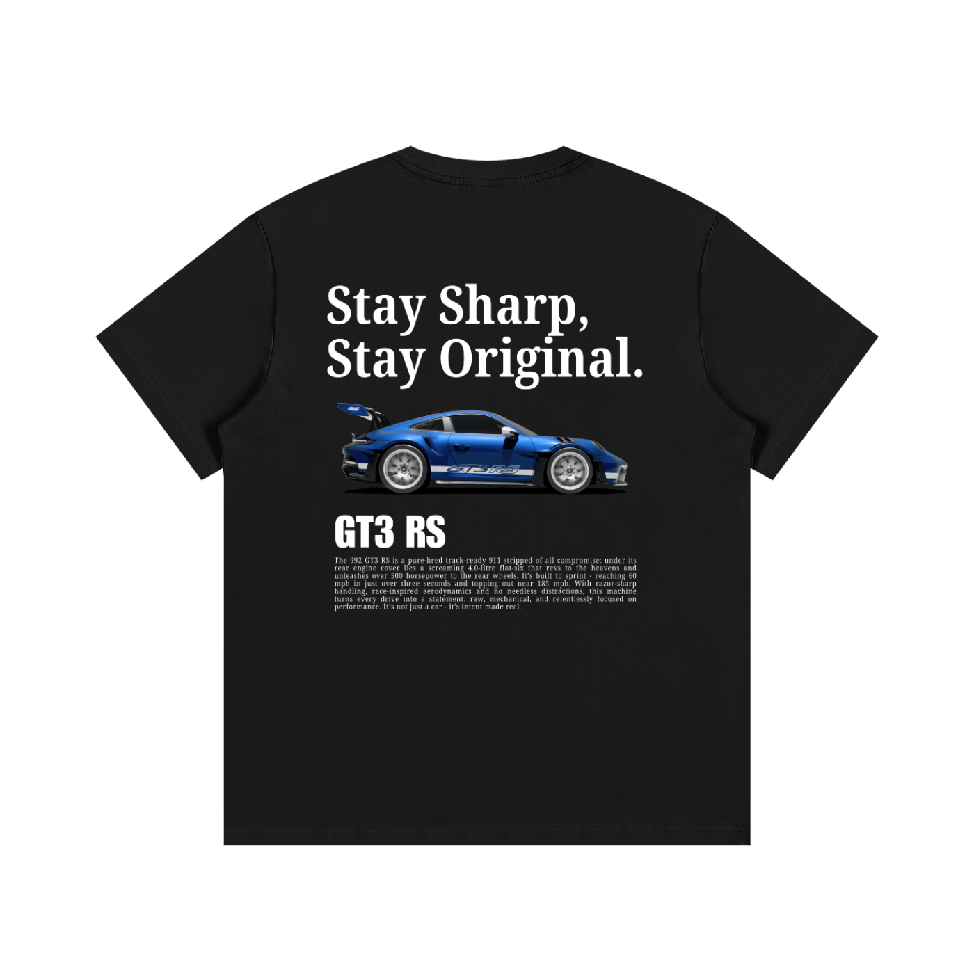 Stay Sharp, Stay Original Cotton Tee Black