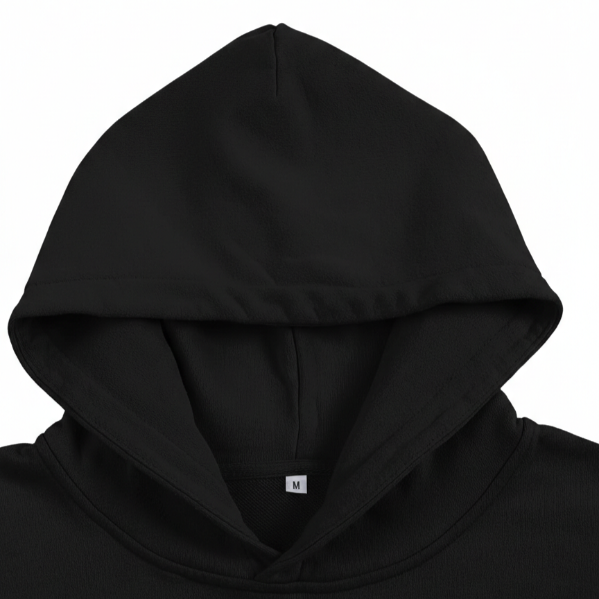 Senna Heavyweight Cotton Hoodie Black