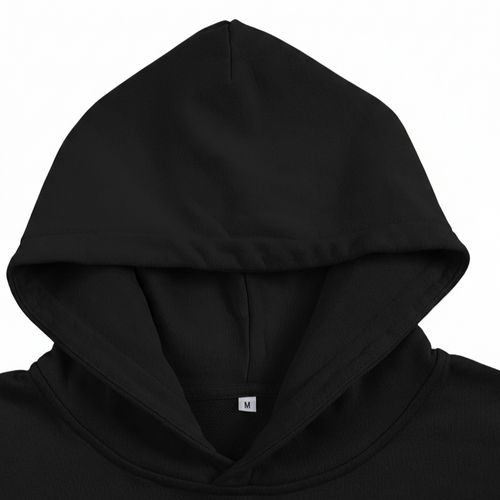 (765LT) TIMELESS Heavyweight Cotton Hoodie Black