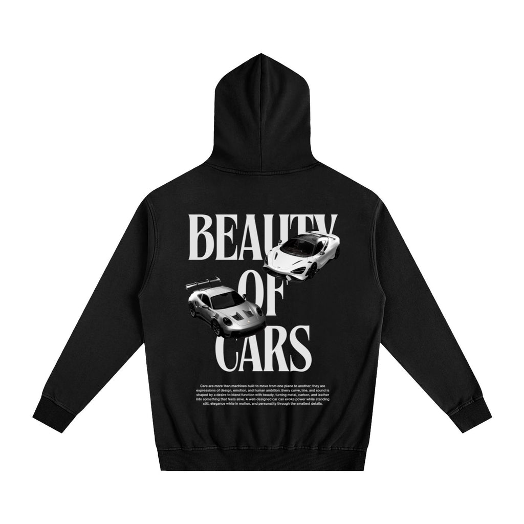 Beauty of Cars Heavyweight Cotton Hoodie Black