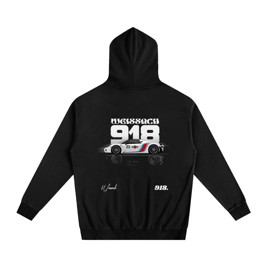 918 Heavyweight Cotton Hoodie Black