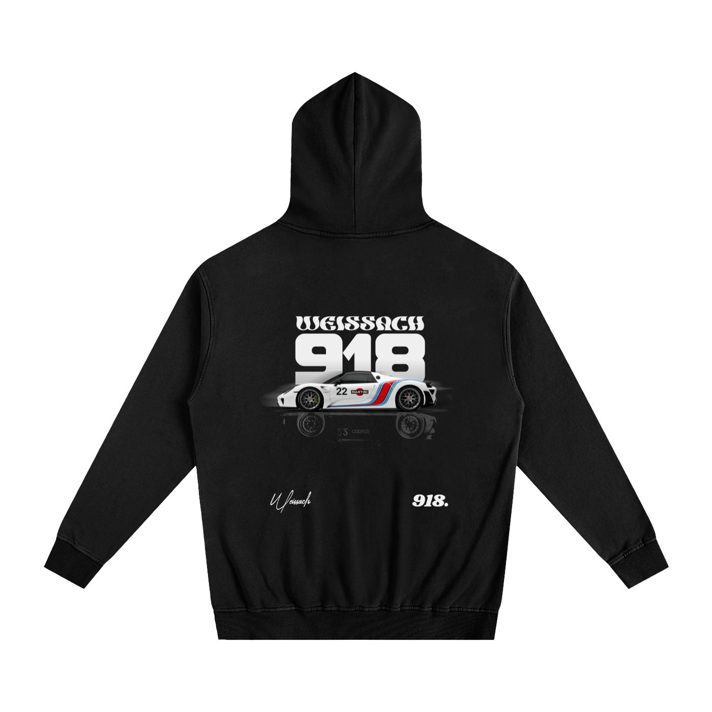 918 Heavyweight Cotton Hoodie Black