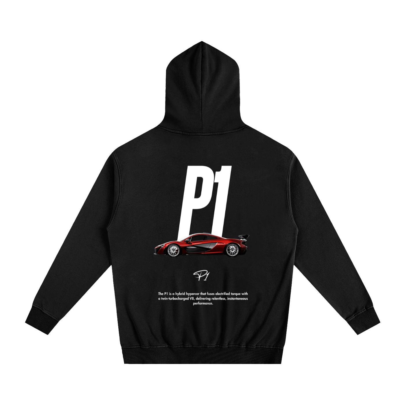 P1 Heavyweight Cotton Hoodie Black