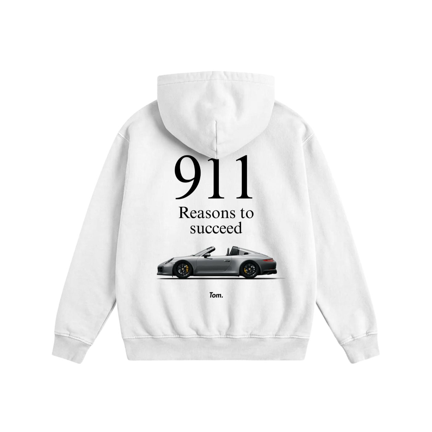 911 Reasons to succeed Heavyweight Cotton Hoodie White