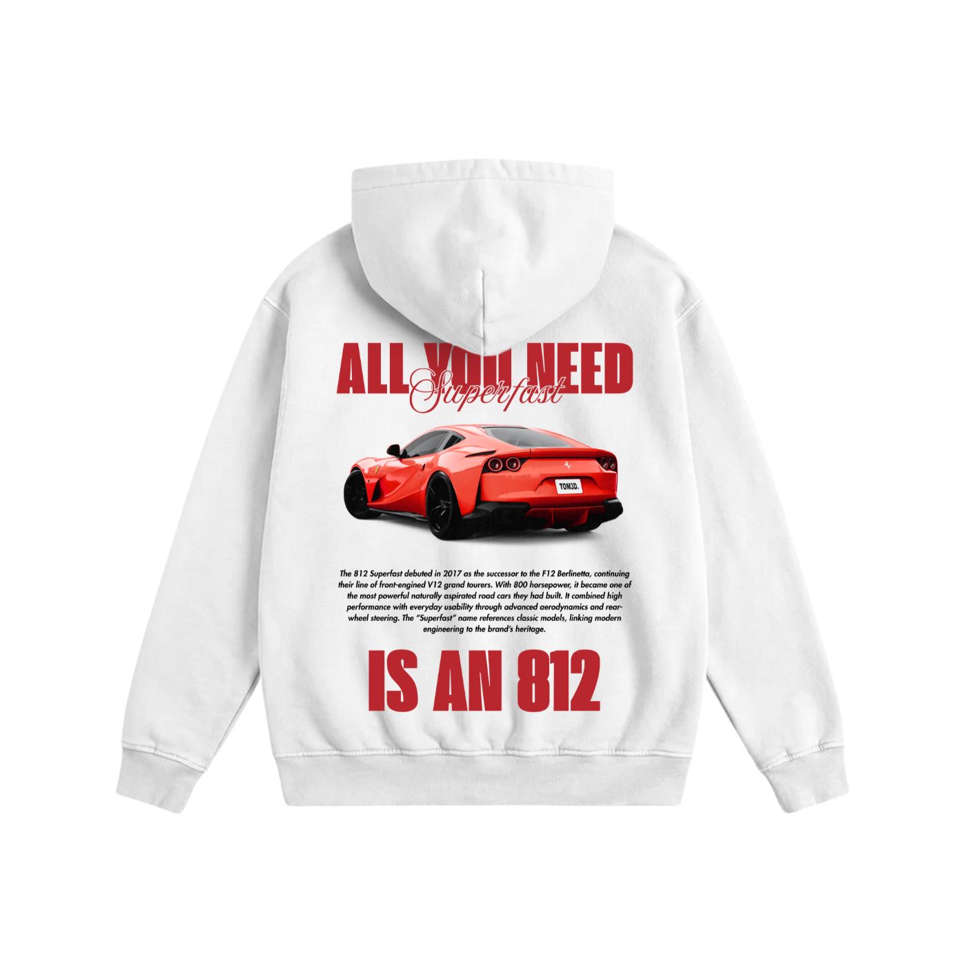 All You Need is 812 Heavyweight Cotton Hoodie White