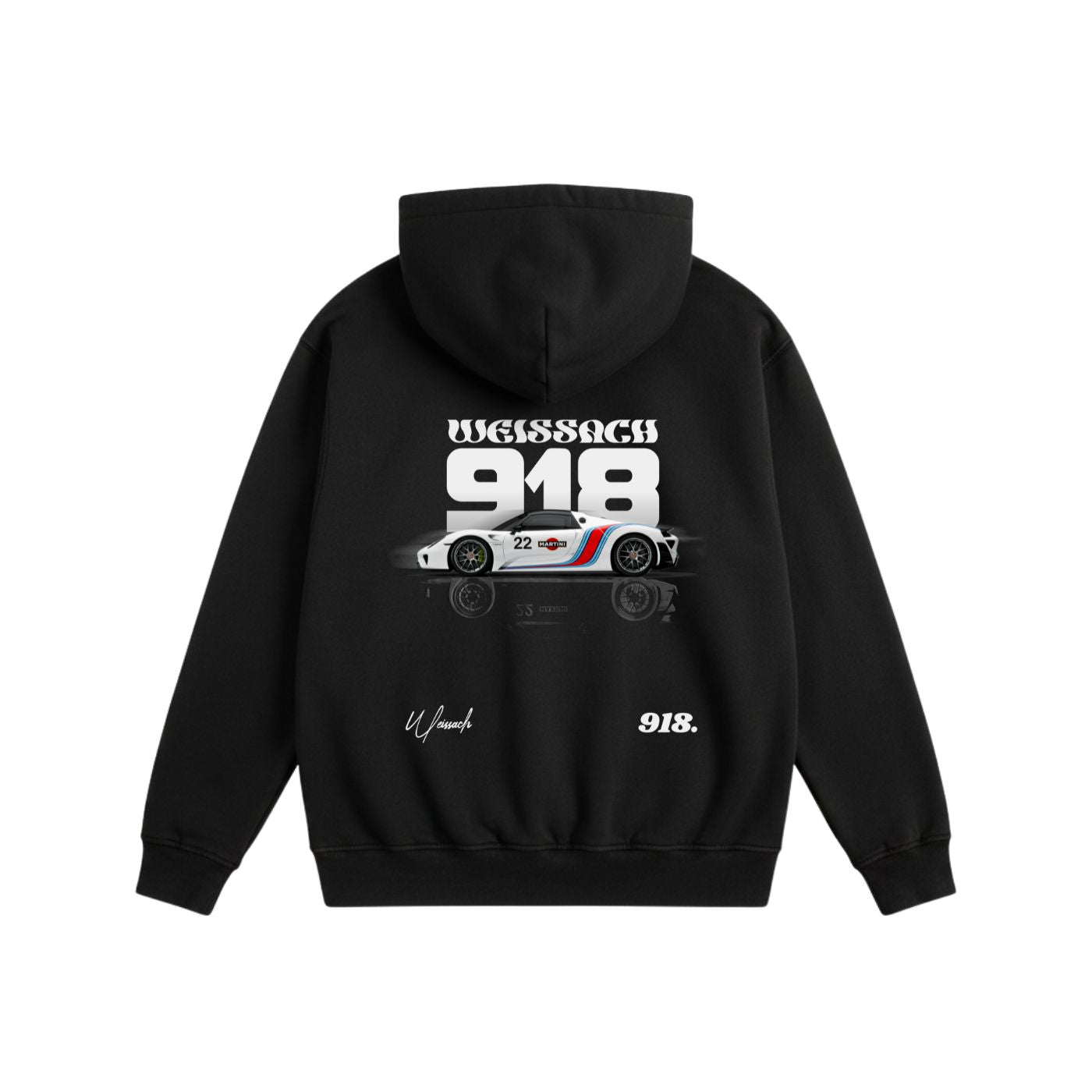 918 Heavyweight Cotton Hoodie Black