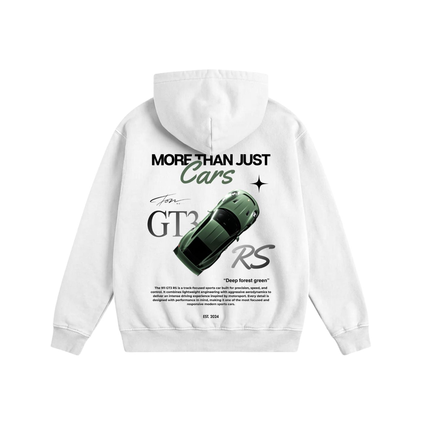 Gt3 rs "deep forest green" Hoodie White