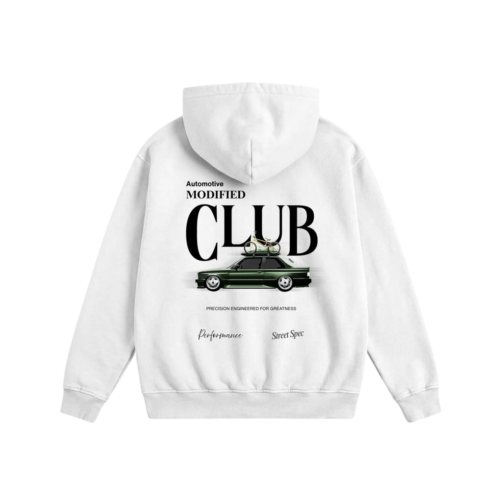 Automotive Modified Club Hoodie White
