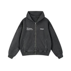 Celectial Grace Raw Edge Zip Hoodie