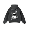 Celectial Grace Raw Edge Zip Hoodie