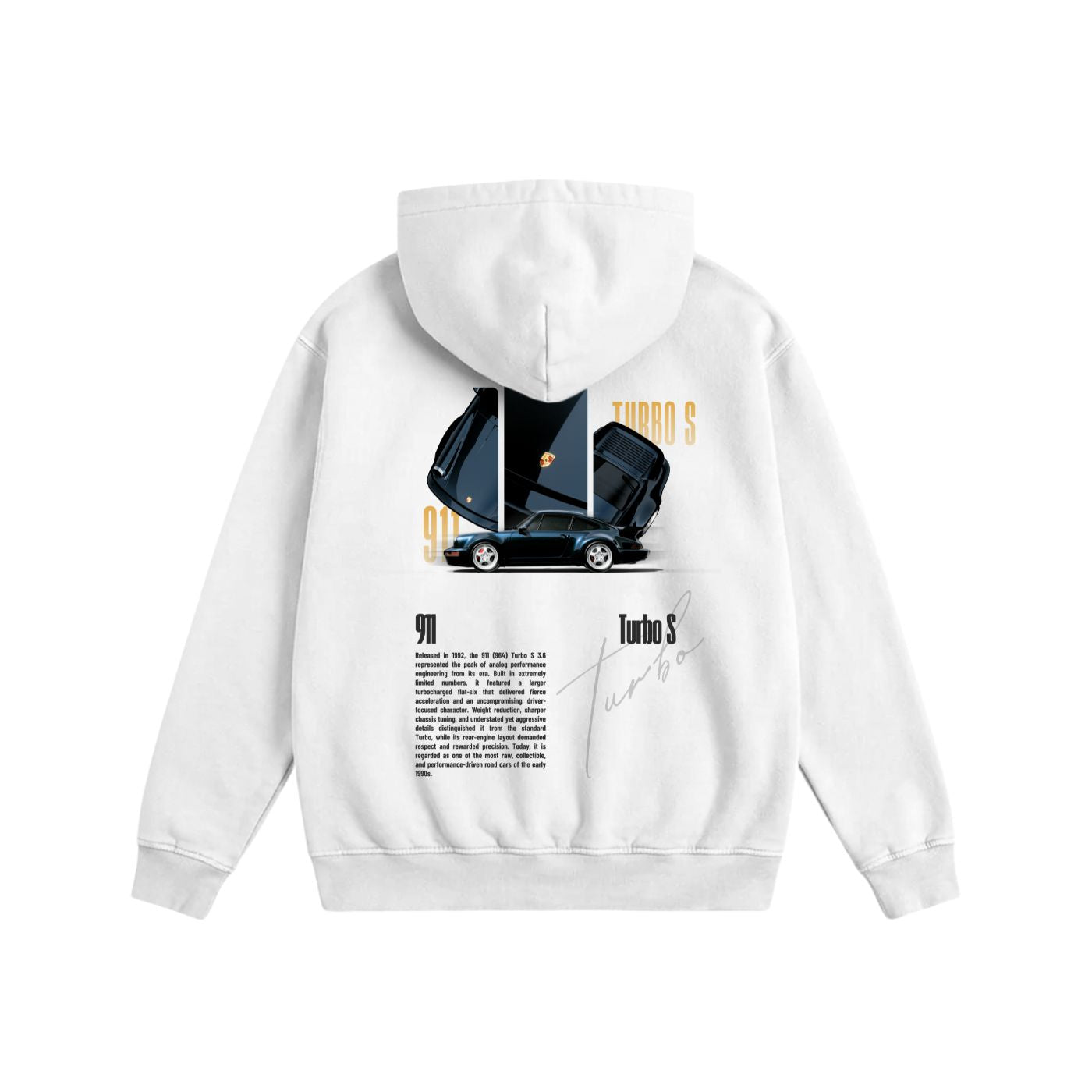 911 Turbo Heavyweight Cotton Hoodie White