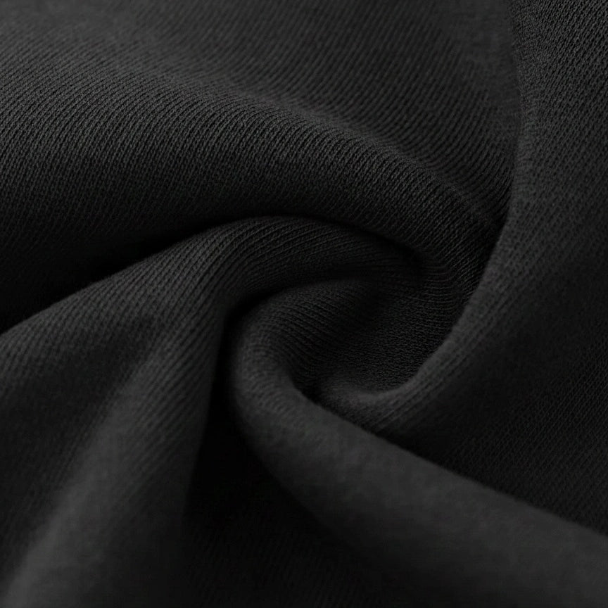 Close-up of black fabric with visible texture