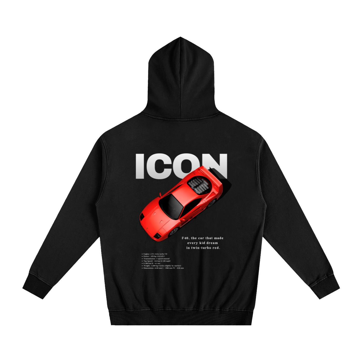 ICON Heavyweight Cotton Hoodie Black
