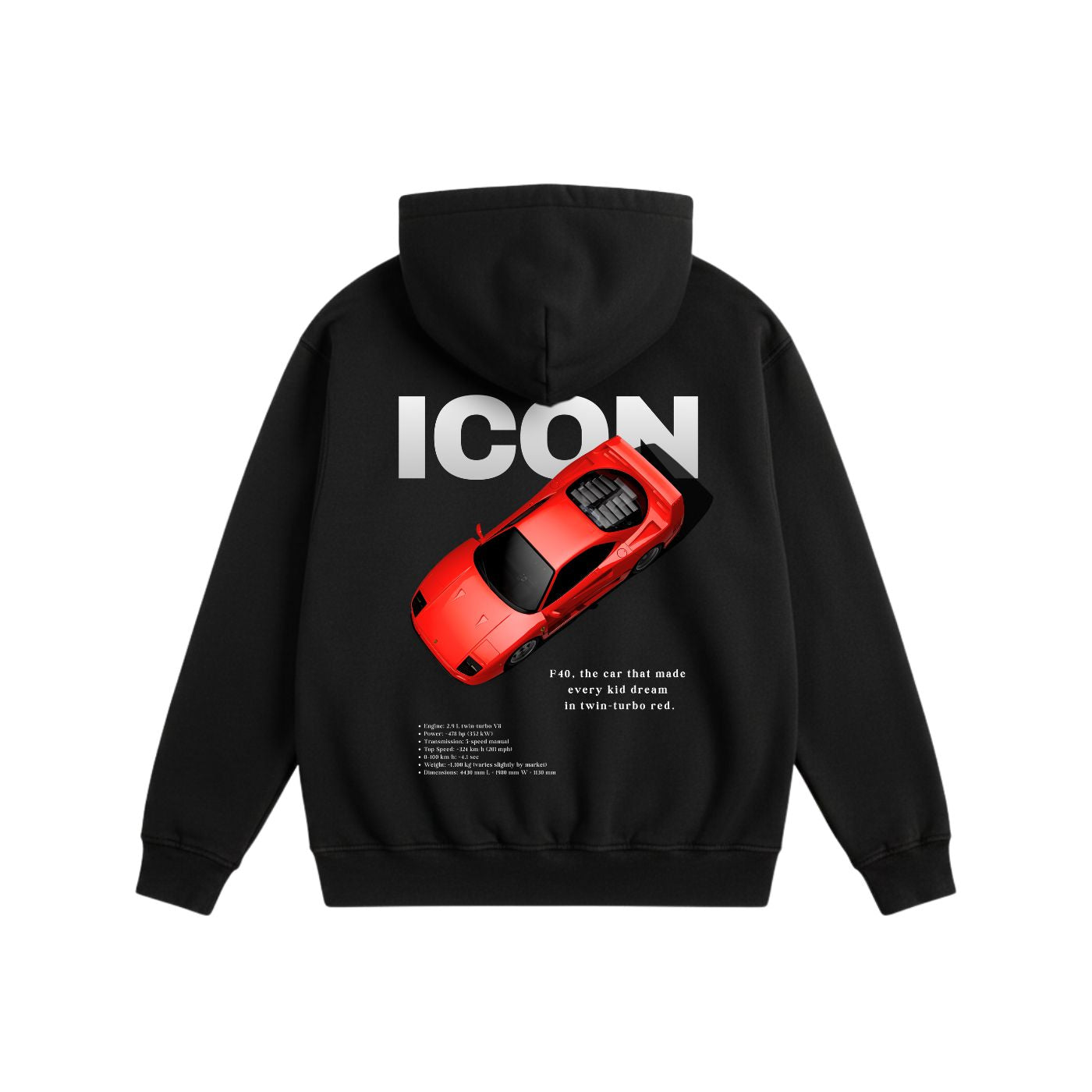 ICON Heavyweight Cotton Hoodie Black