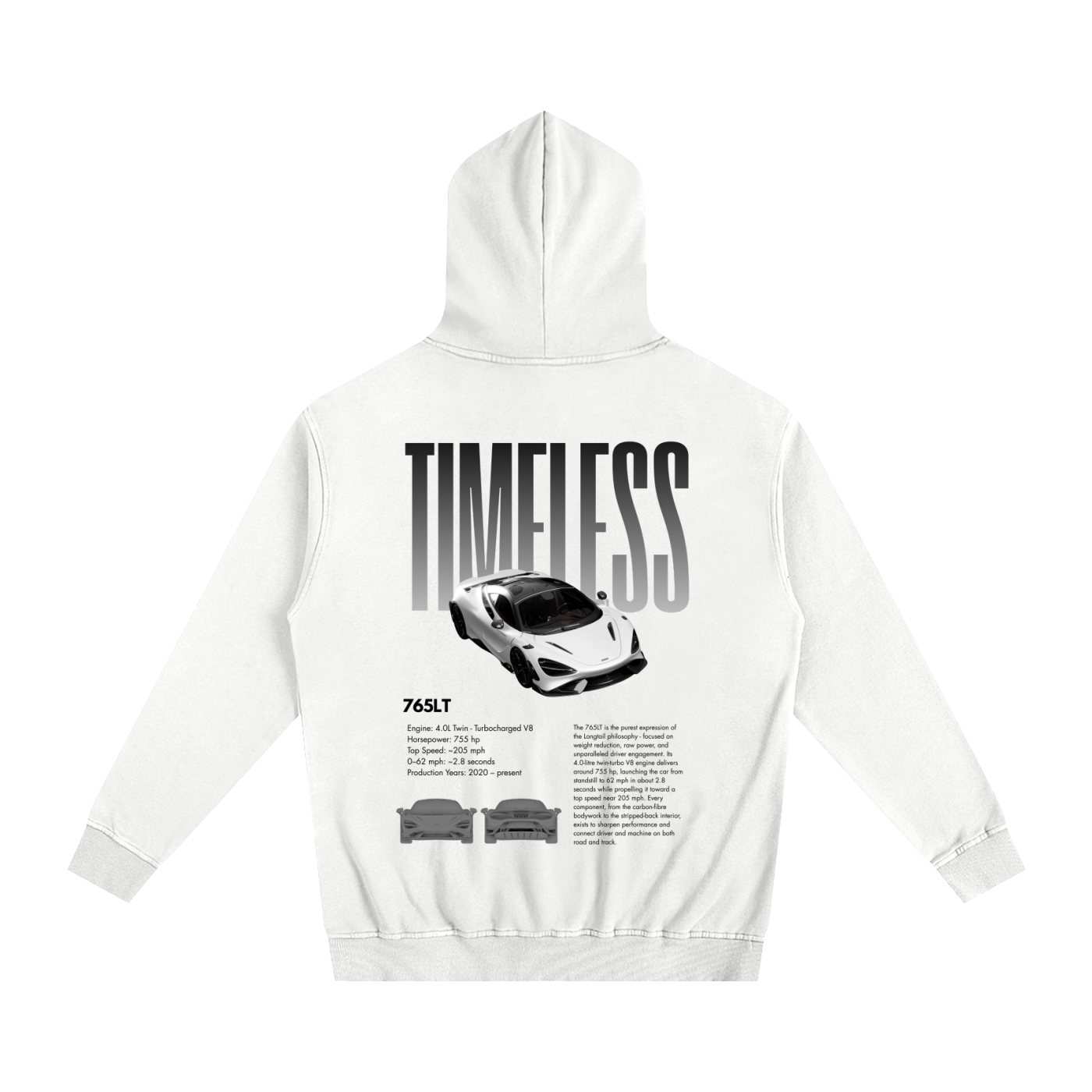 TIMELESS Heavyweight Cotton Hoodie White