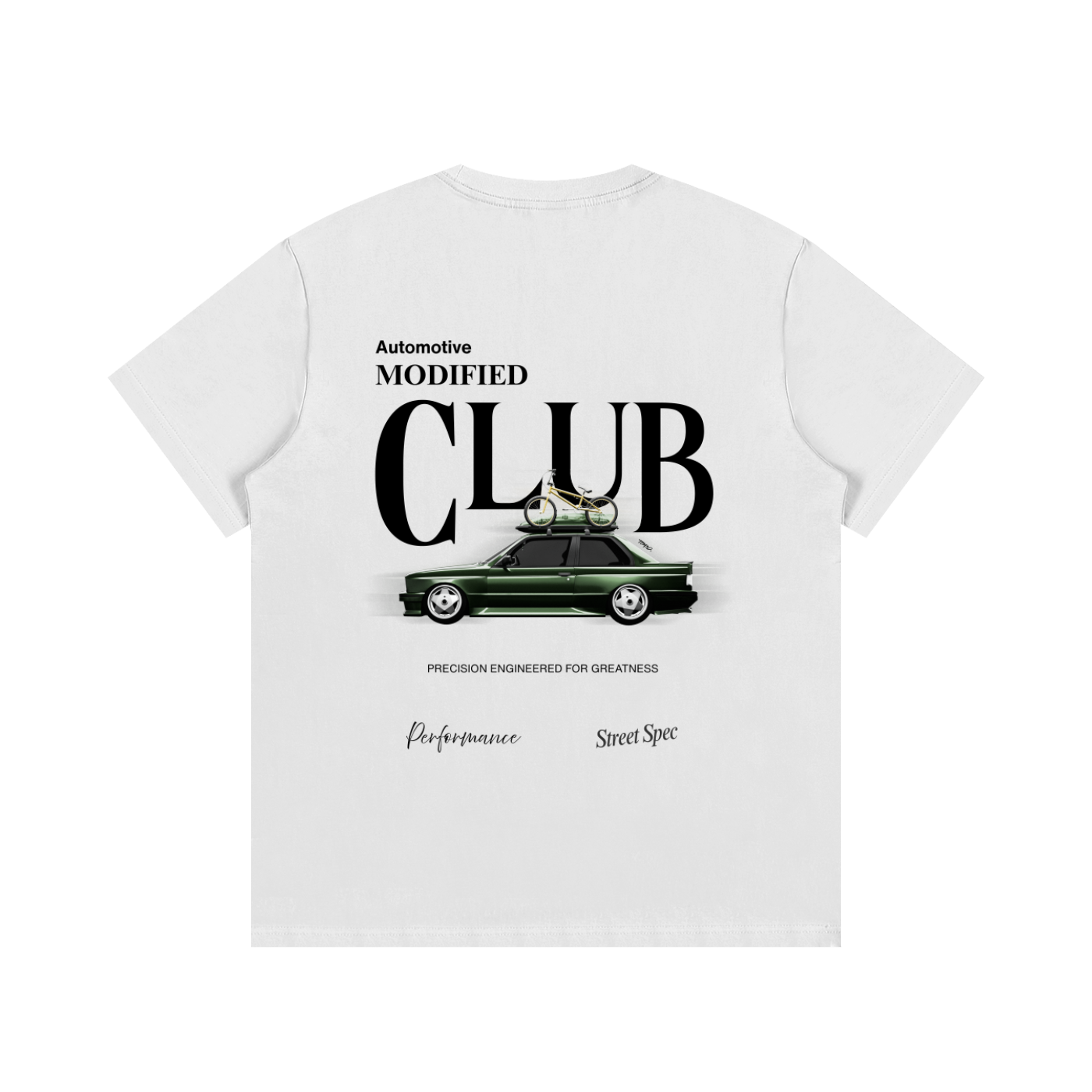 Automotive Modified Club Tee White