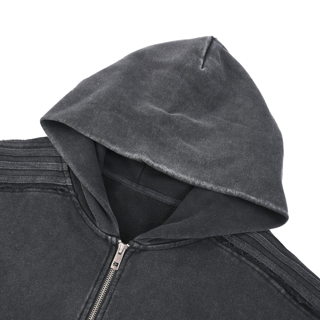 Celectial Grace Raw Edge Zip Hoodie