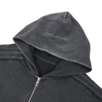 Celectial Grace Raw Edge Zip Hoodie