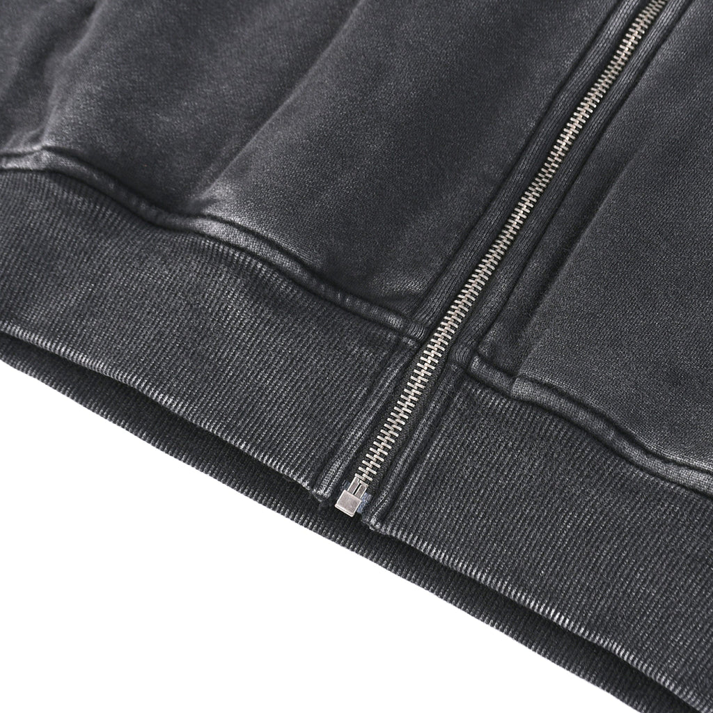 Celectial Grace Raw Edge Zip Hoodie